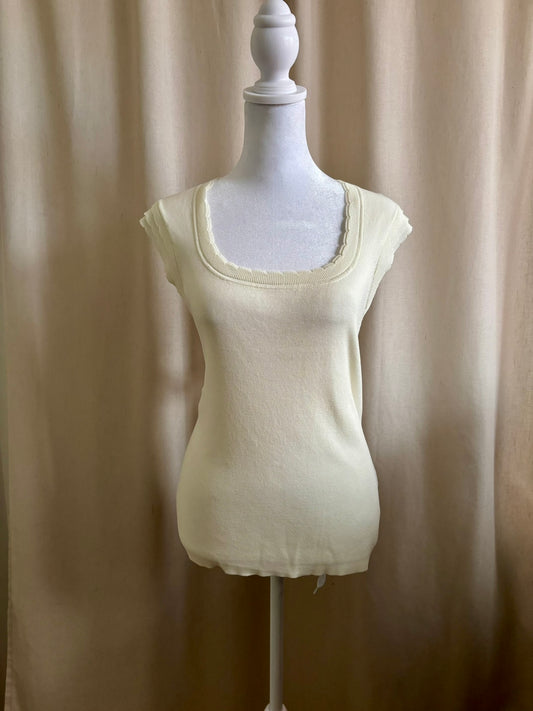 Ted Baker Cream Knit Shell | Size 2 (S)