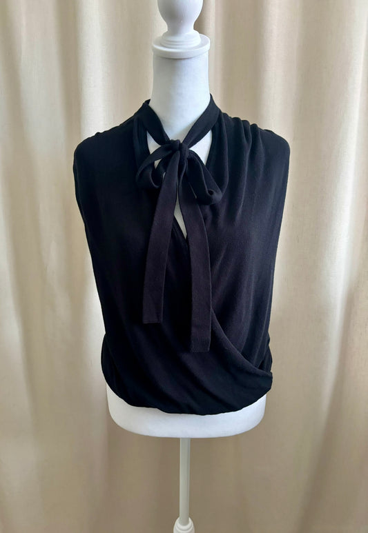 Anthropologie Tie-Neck Wrap Knit Top | Size XS