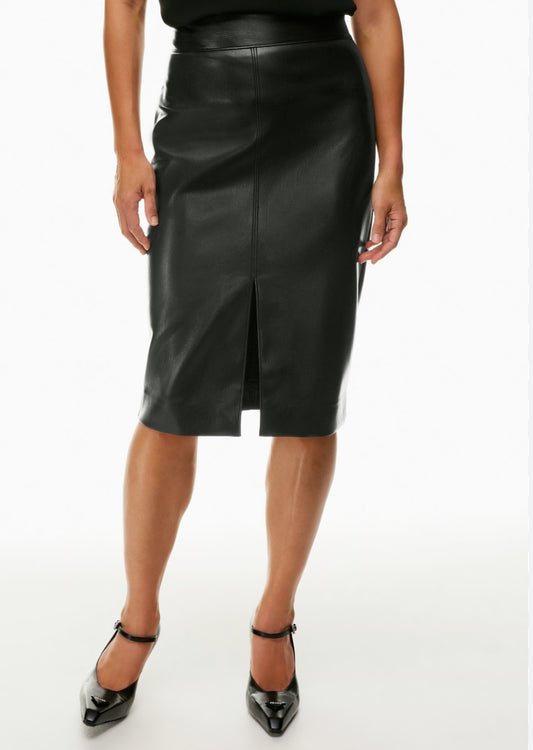 Babaton Vegan Leather Midi Skirt | Size 6