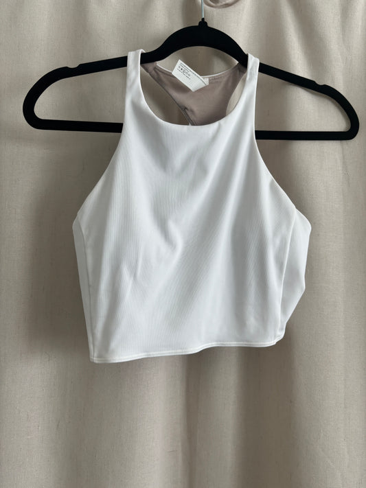 Lululemon White High Neck Bra Top | Size 8