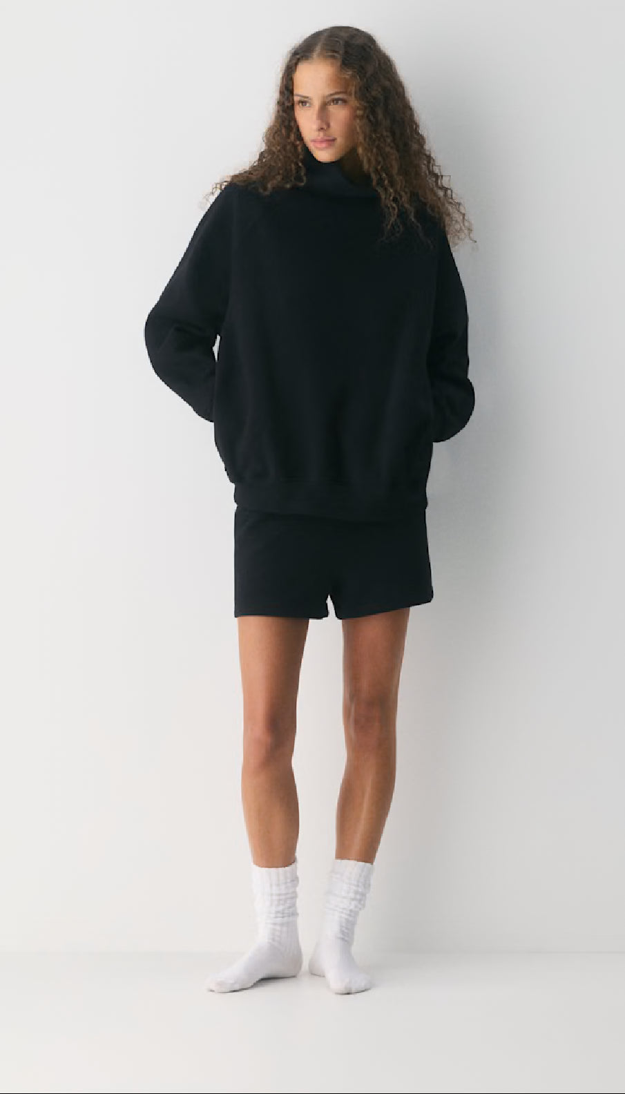 TNA Raglan Funnel Neck Sweater | Size XS Charcoal Grey