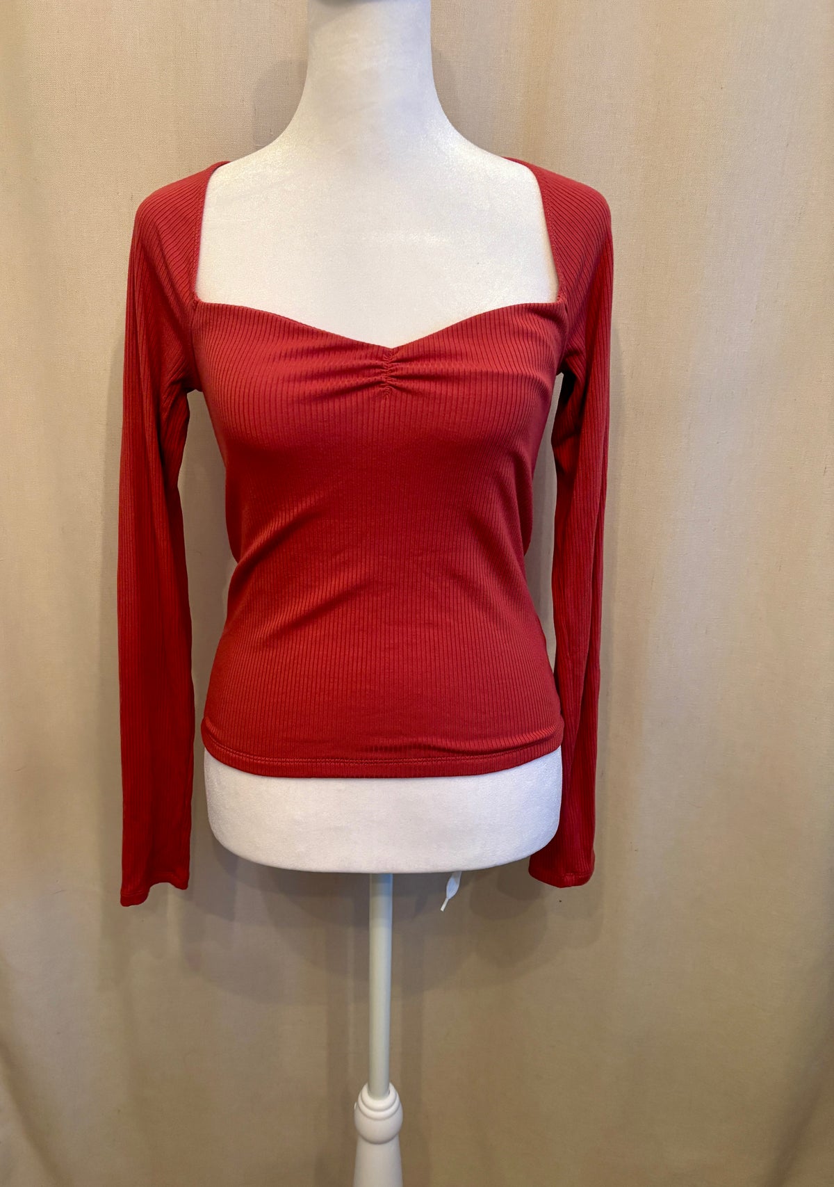 Wilfred Ribbed Sweetheart Top | Size S