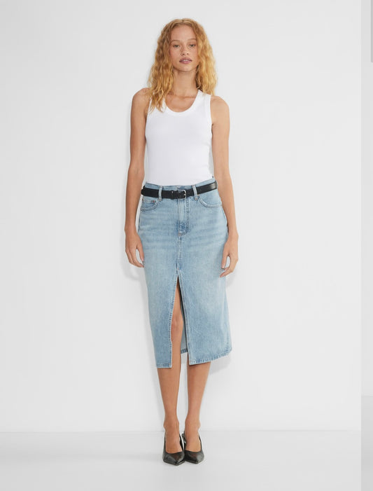 Denim Forum The ’90s Halle Midi Skirt | Size 29