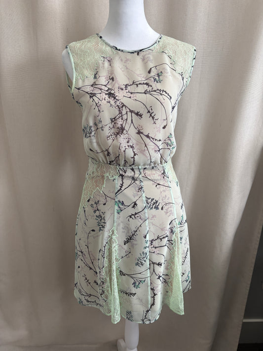 BCBG Max Azria Floral Lace-Inset Dress | Size 2
