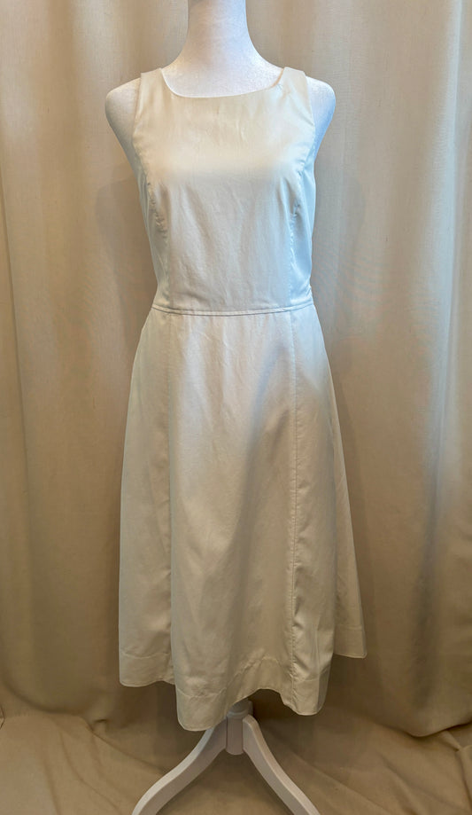 Kit & Ace White Open-Back Midi Dress | Fits S / 6