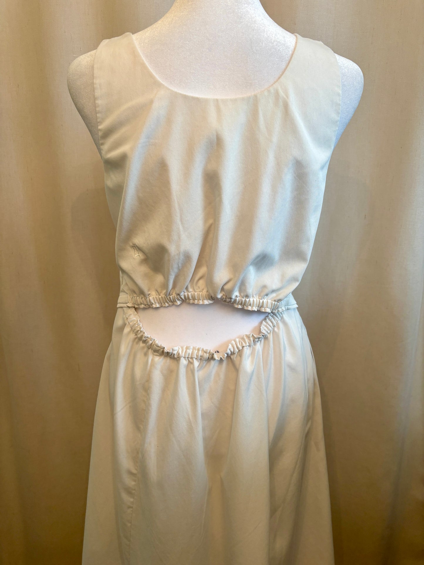 Kit & Ace White Open-Back Midi Dress | Fits S / 6