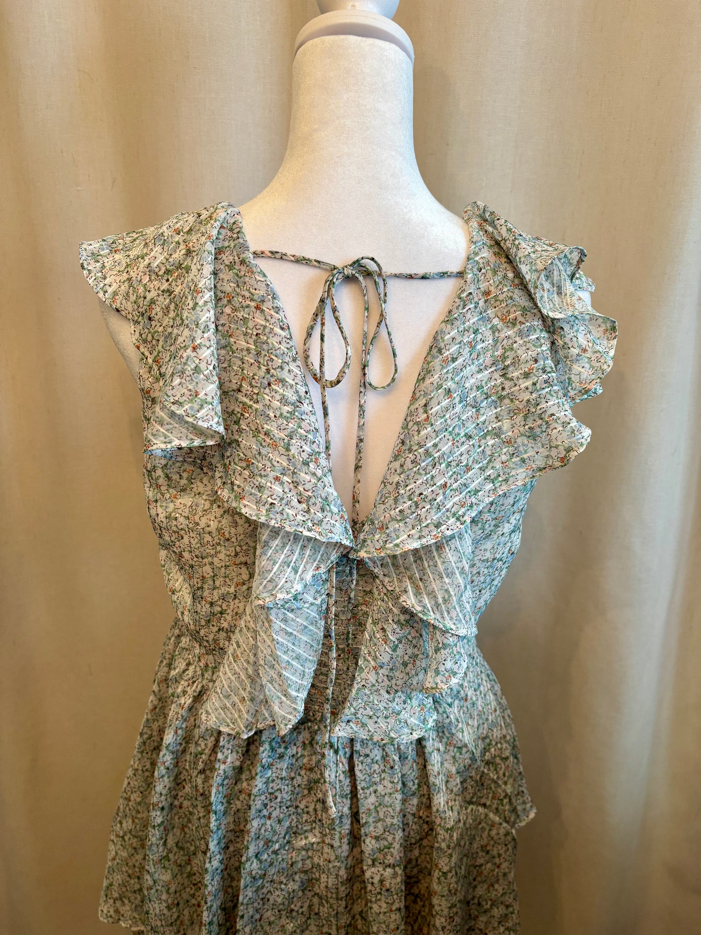 Bardot Floral Open-Back Dress | Size 6