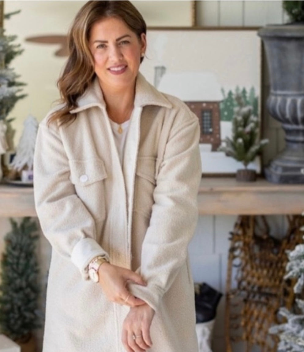 Jillian Harris x Jackson Rowe Scholar Shacket | Size XL