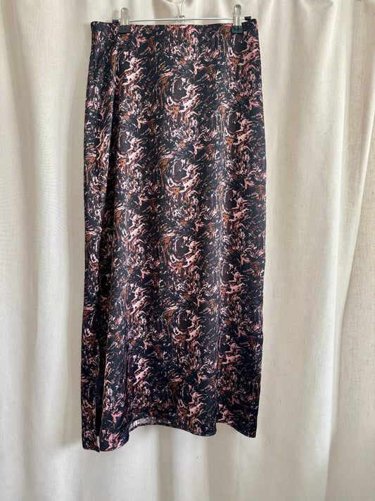 Halogen Marbled Slip Midi Skirt | Size S