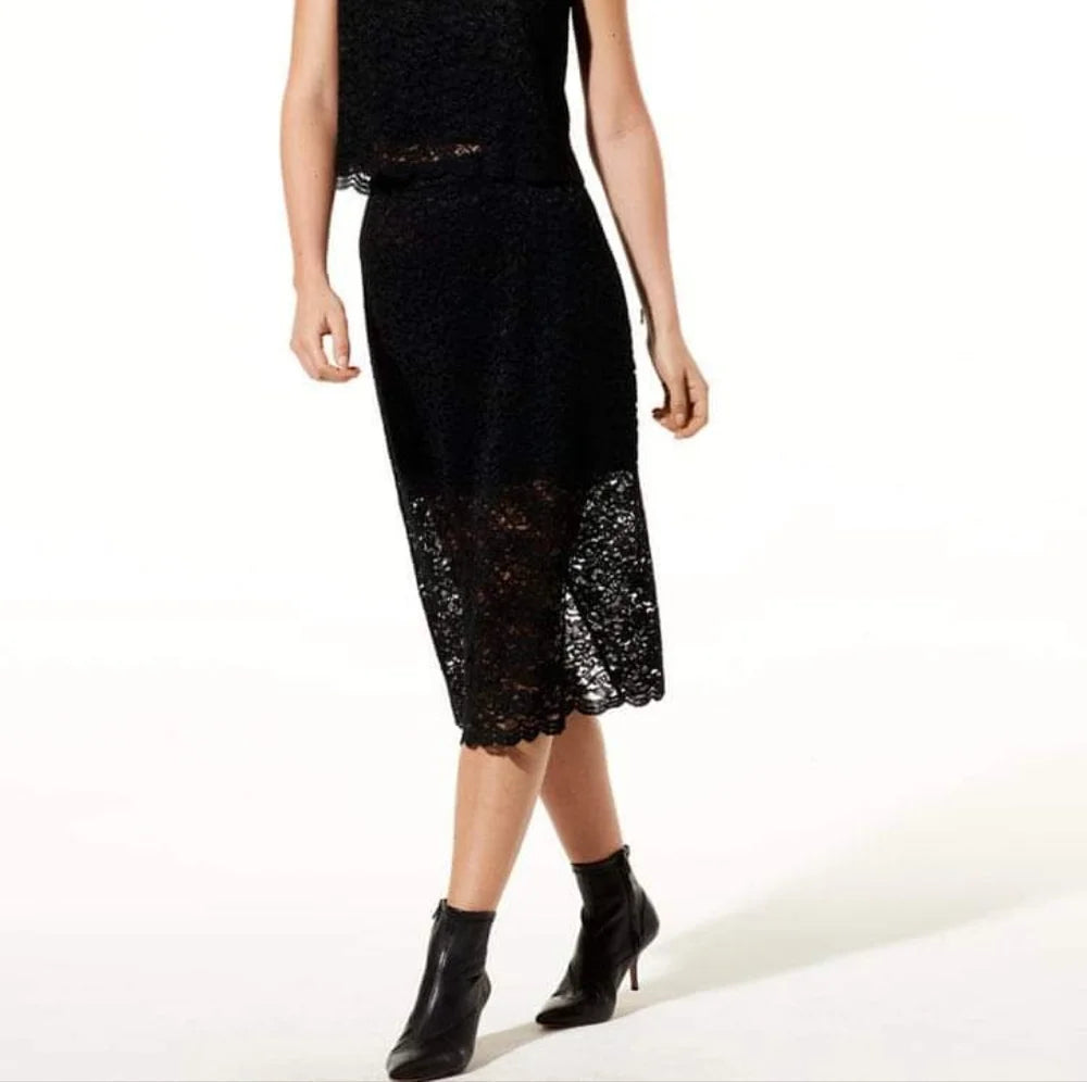 Babaton Wilbur Lace Midi Skirt — Size 4